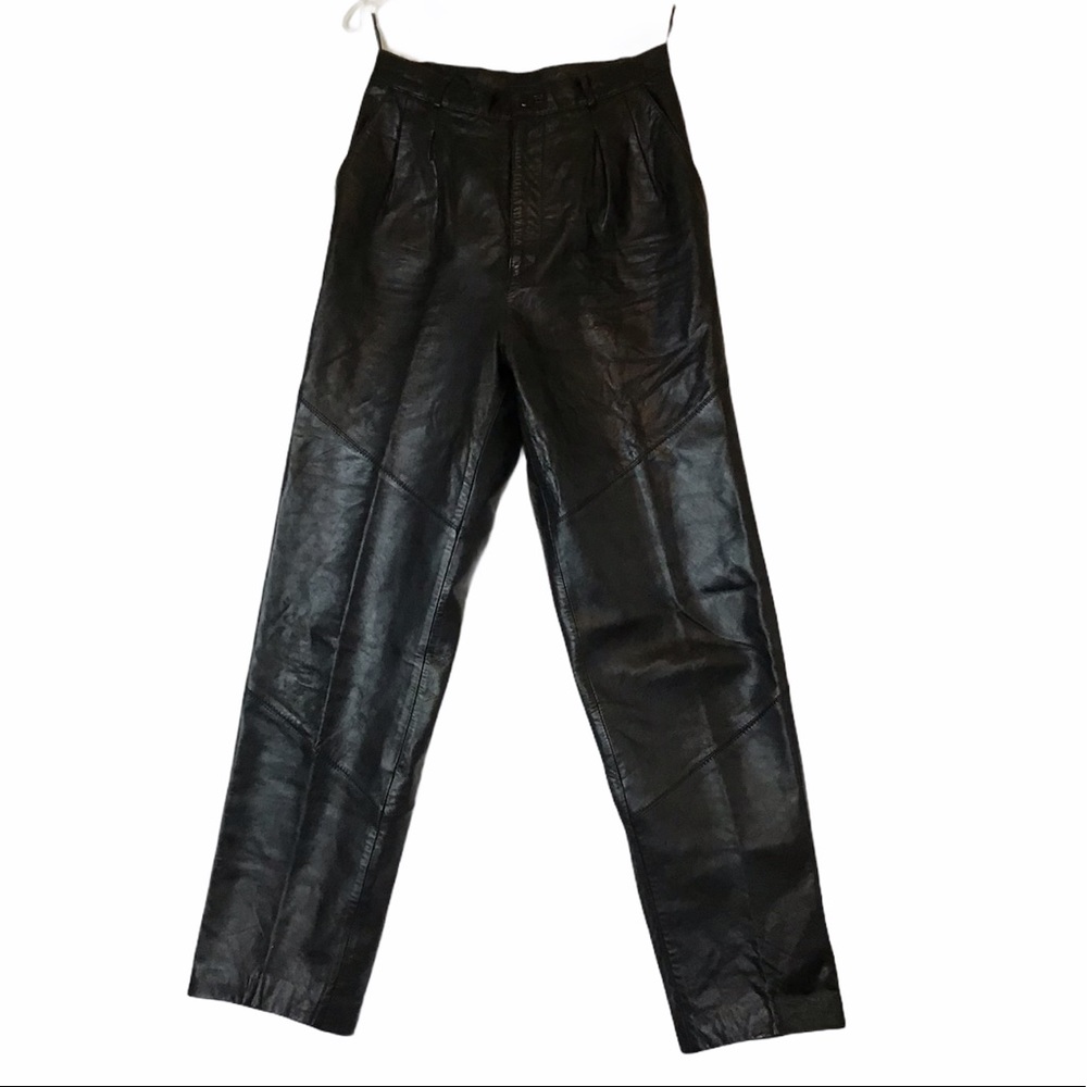 Vintage Black Leather Pants